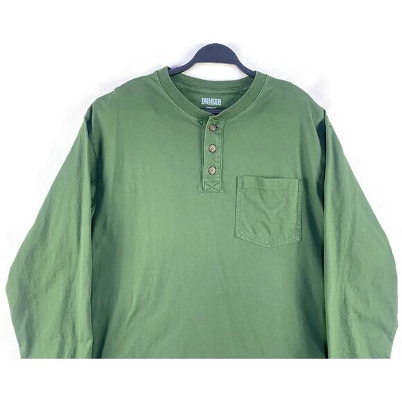 Duluth Trading Company Pullover Longtail Shirt Men's Large Long Sleeve Green - Picture 5 of 7